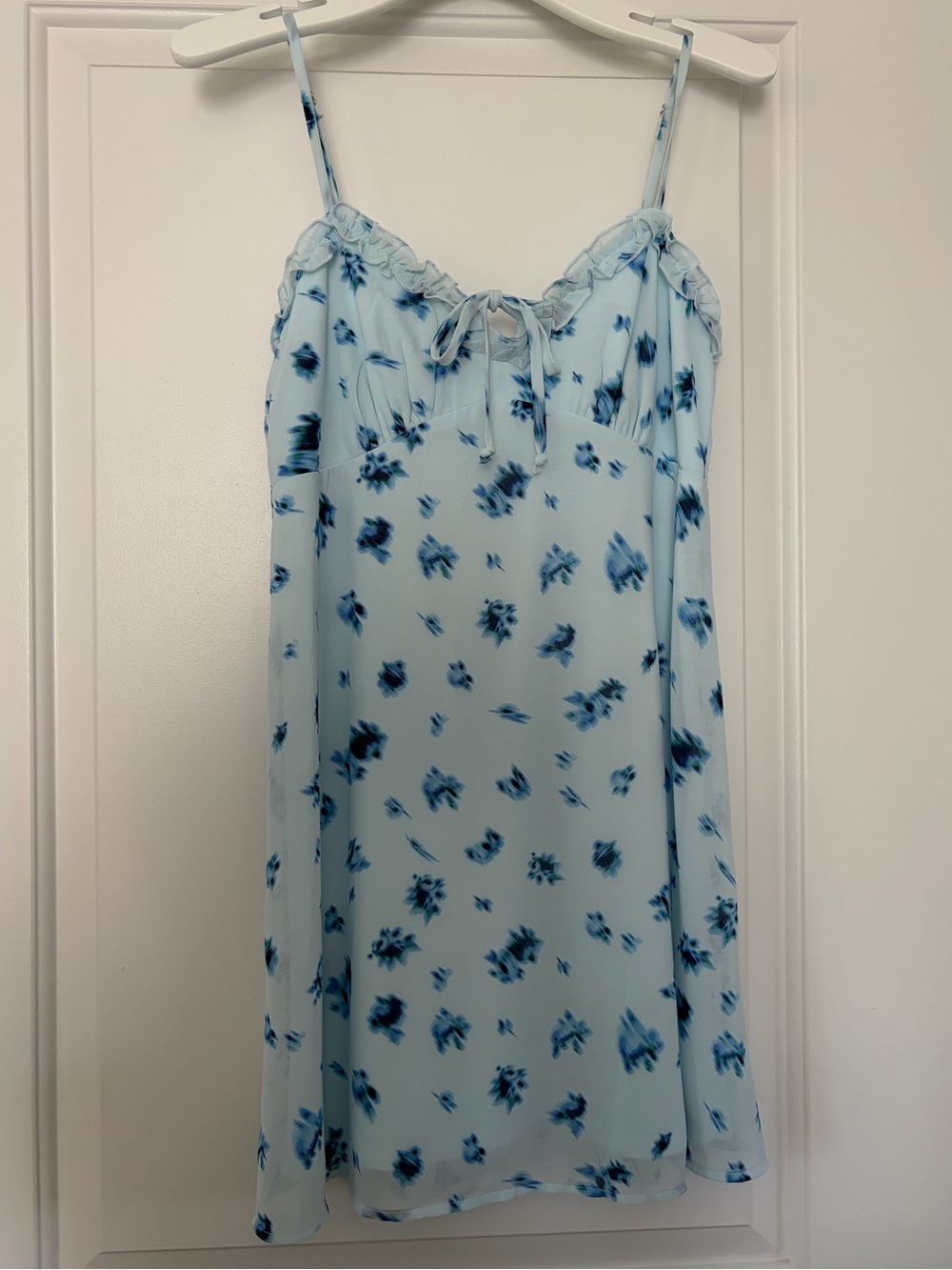 Light Blue Floral Summer Dress